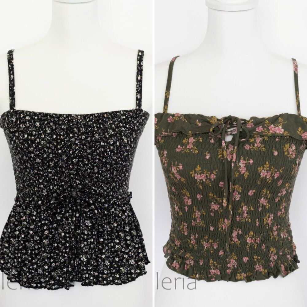 2-Pack Smocked Floral Tops Bundle size S – American Eagle & Forever 21